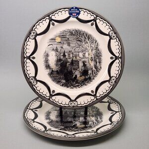 Set of 2 Dinner Plates - Royal Stafford Coven Halloween China Dishes
